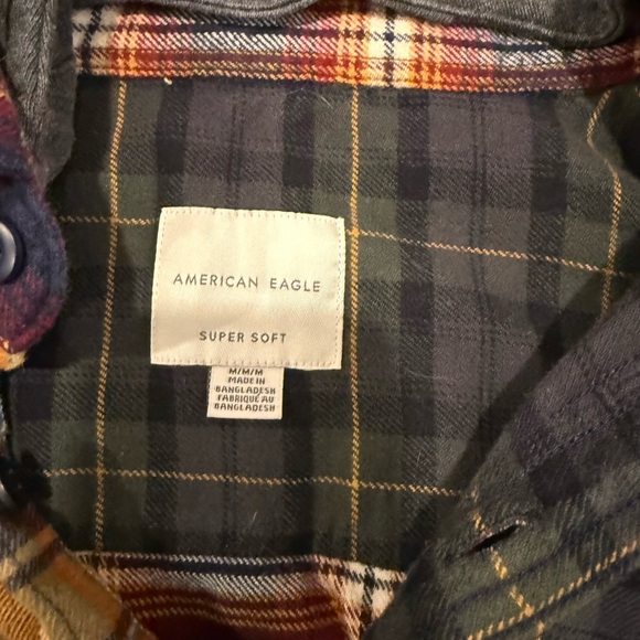 American Eagle Hooded Flannel - Picture 2 of 3